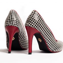 Zapato pata de gallo rojo