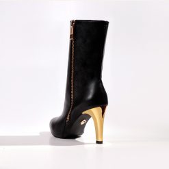 Bota Miroslava Negra Foto Tacón